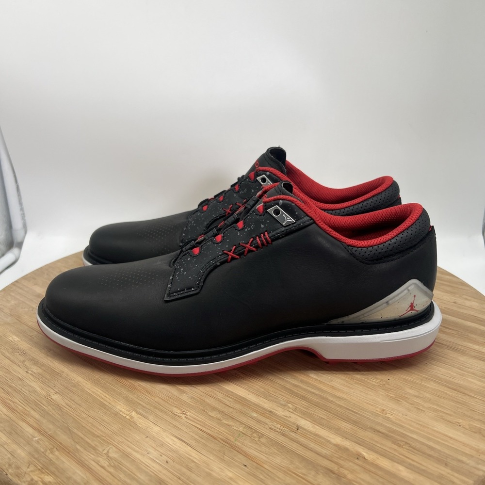 Nike Air Jordan ADG 5 Mens Size 9.5 Wide Black/Red Golf Shoes FQ6642-001 NEW